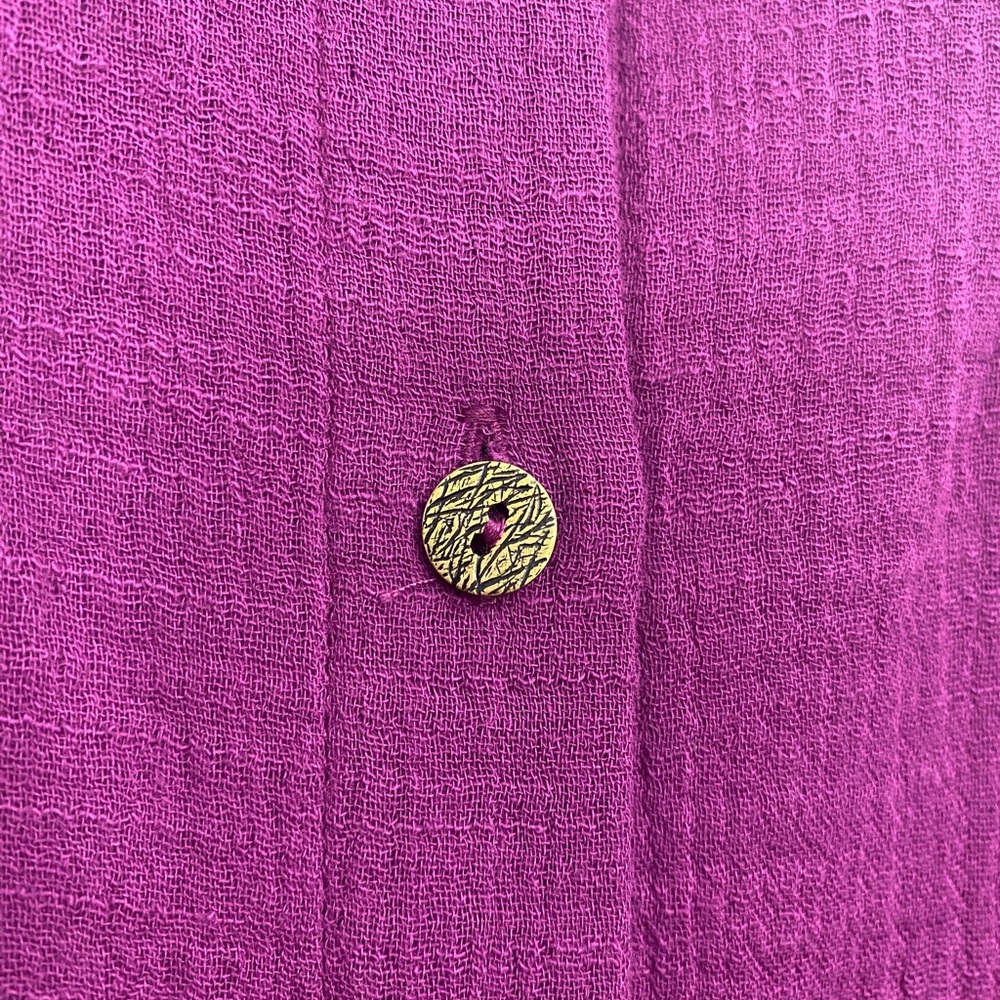 Soft Surroundings Vibrant Purple Button-Down Shirt - Picture 4 of 9